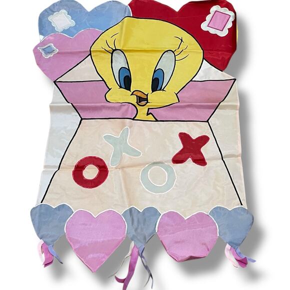 Vintage Tweety Bird Looney Tunes Flag Garden Windsculpt Spring Valentines 1999 - Picture 6 of 14